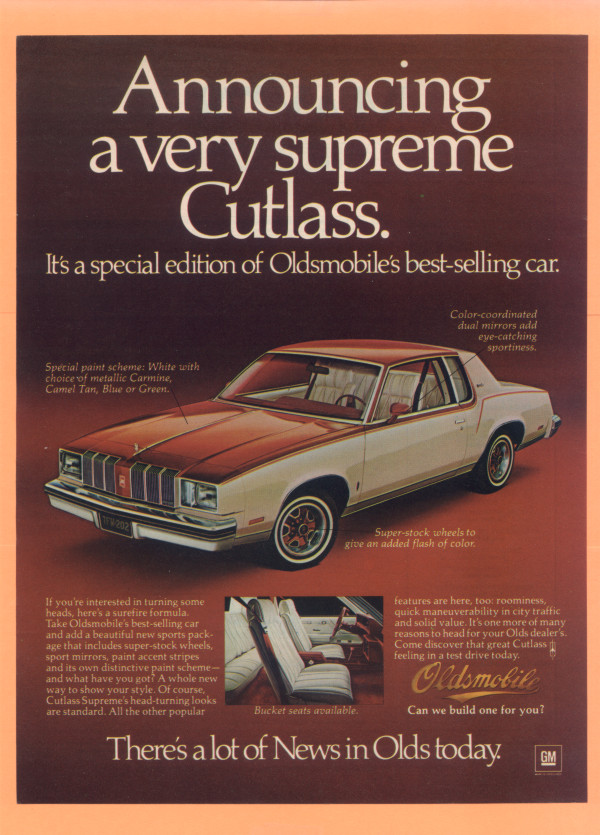 1978 Cutlass Supreme Ad