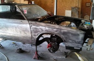 1987 Monte Carlo SS - The body getting taken down to bare metal.